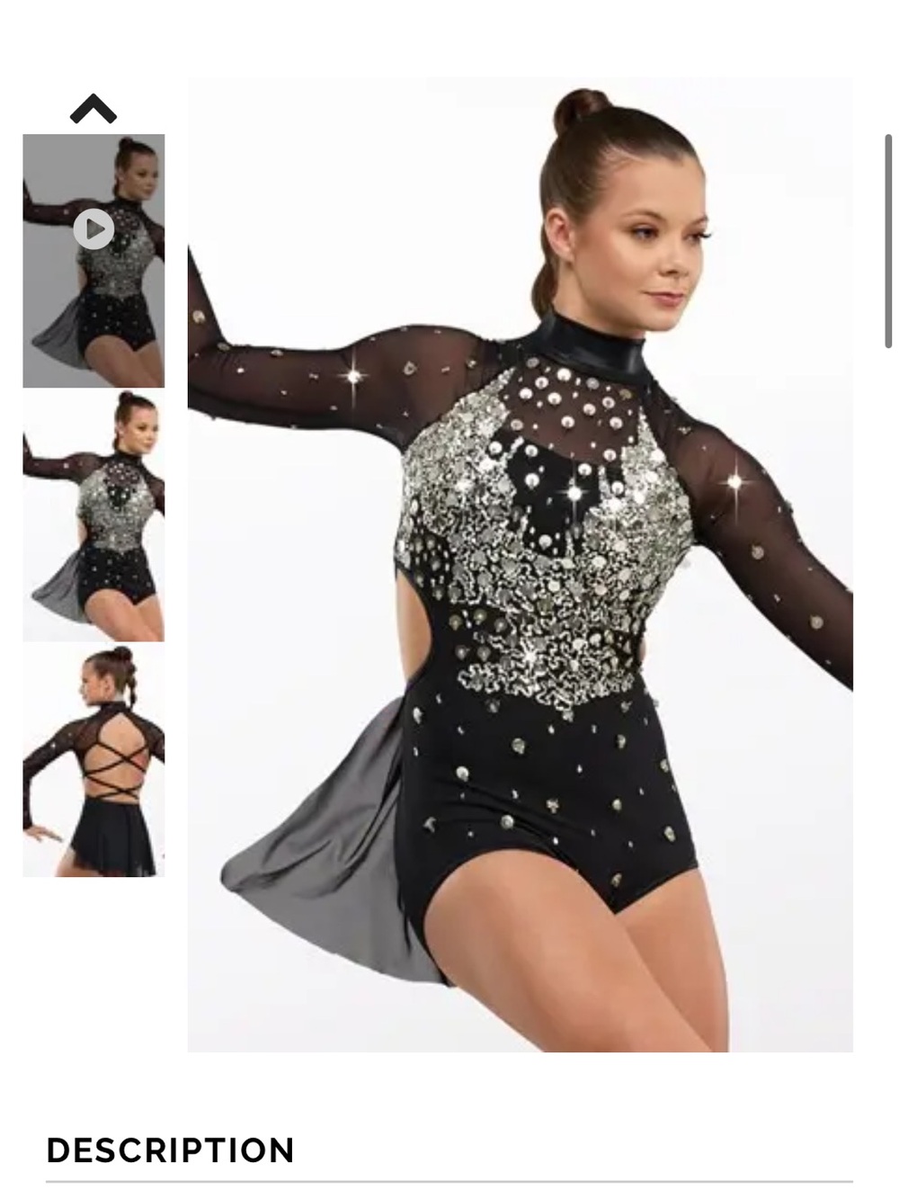 Mock Neck Sequin Dane Leotard